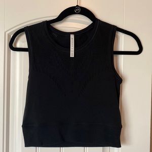 Athleta Black Cropped Tank Top